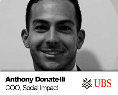 Anthony Donatelli, COO of Social Impact & Philanthropy Services, UBS & Head of Philanthropy Services UK, UBS